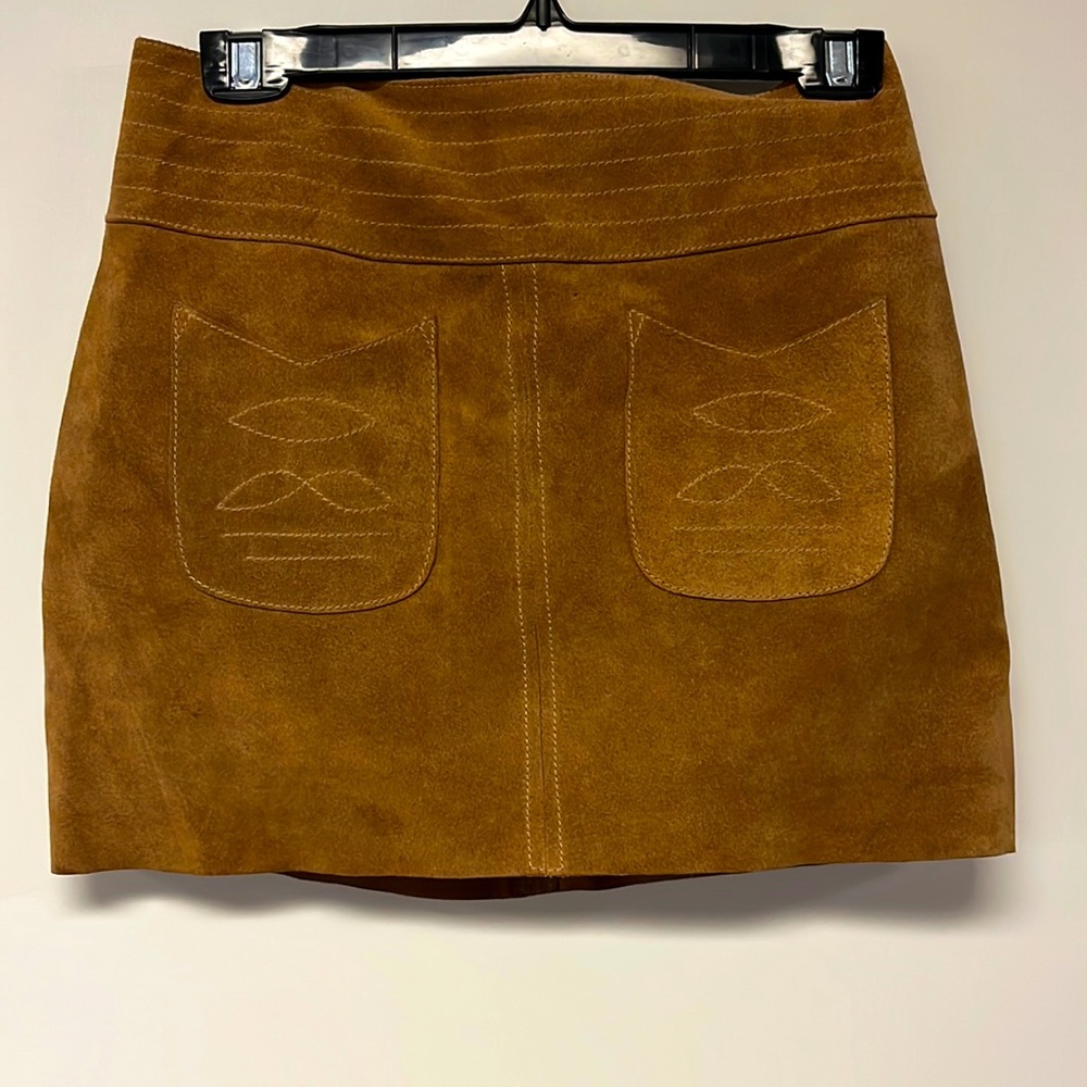 Free People Suede Mini Skirt - Size 2